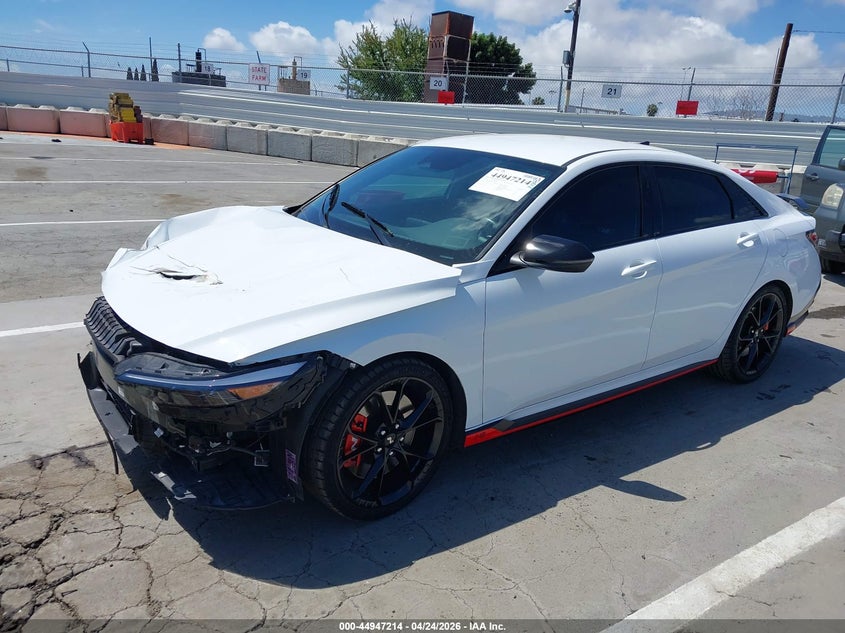 2025 Hyundai Elantra n VIN KMHLW4DK7SU030022 IAAI salvage auction — FRONT END, Salvage Title, sold $3,050 on 2026-07-29 (photo 2)