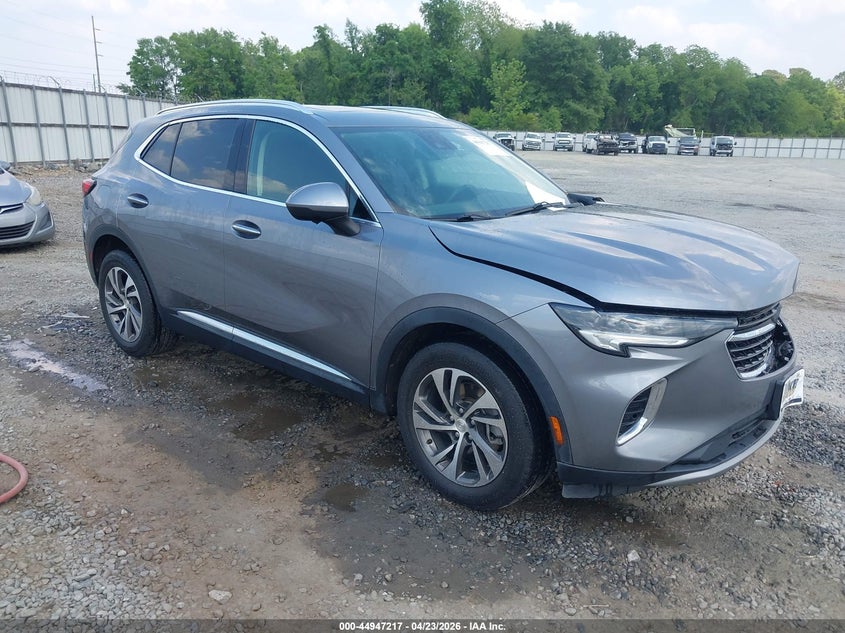 2021 Buick Envision VIN LRBFZNR40MD140467 IAAI salvage auction — FRONT END, Wait Title, sold $4,800 on 2026-07-27 (photo 1)