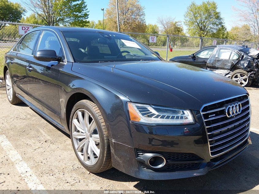 2017 Audi A8 VIN WAU44AFD4HN011133 IAAI salvage auction — LEFT REAR, Salvage Title, sold $5,150 on 2026-07-20 (photo 1)