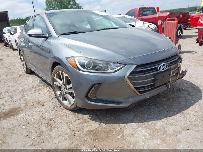 2017 Hyundai Elantra VIN KMHD84LF5HU329939 IAAI salvage auction — LEFT SIDE, Clear (Oklahoma), sold $1,950 on 2026-07-15 (photo 1)