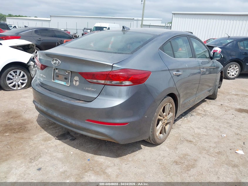2017 Hyundai Elantra VIN KMHD84LF5HU329939 IAAI salvage auction — LEFT SIDE, Clear (Oklahoma), sold $1,950 on 2026-07-15 (photo 4)