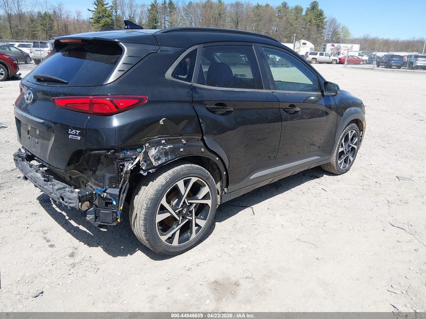 2022 Hyundai Kona VIN KM8K5CA39NU775736 IAAI salvage auction — REAR END, Wait Title, sold $4,300 on 2026-07-14 (photo 4)