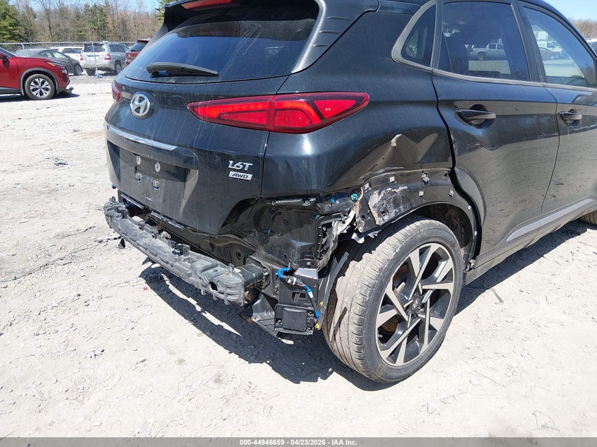 2022 Hyundai Kona VIN KM8K5CA39NU775736 IAAI salvage auction — REAR END, Wait Title, sold $4,300 on 2026-07-14 (photo 6)