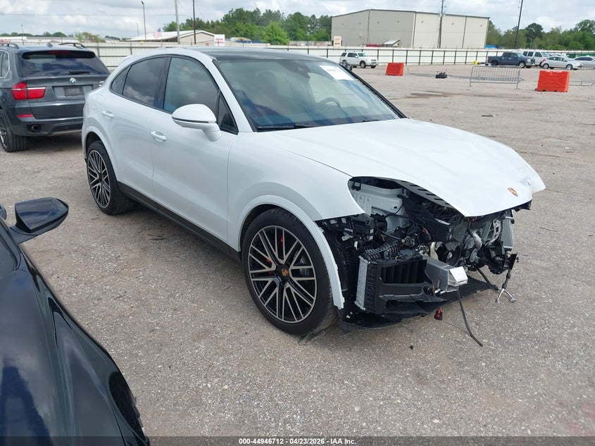 2026 Porsche Cayenne coupe VIN WP1BL2AY0TDA50036 IAAI salvage auction — FRONT END, Original (Texas), sold $53,500 on 2026-07-13 (photo 1)