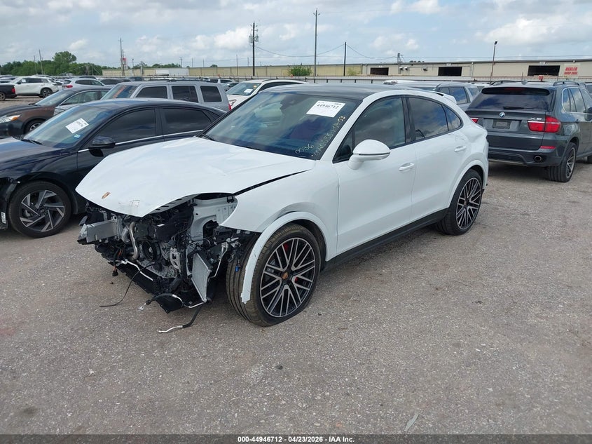2026 Porsche Cayenne coupe VIN WP1BL2AY0TDA50036 IAAI salvage auction — FRONT END, Original (Texas), sold $53,500 on 2026-07-13 (photo 2)
