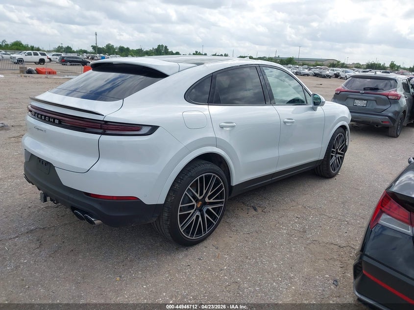 2026 Porsche Cayenne coupe VIN WP1BL2AY0TDA50036 IAAI salvage auction — FRONT END, Original (Texas), sold $53,500 on 2026-07-13 (photo 4)