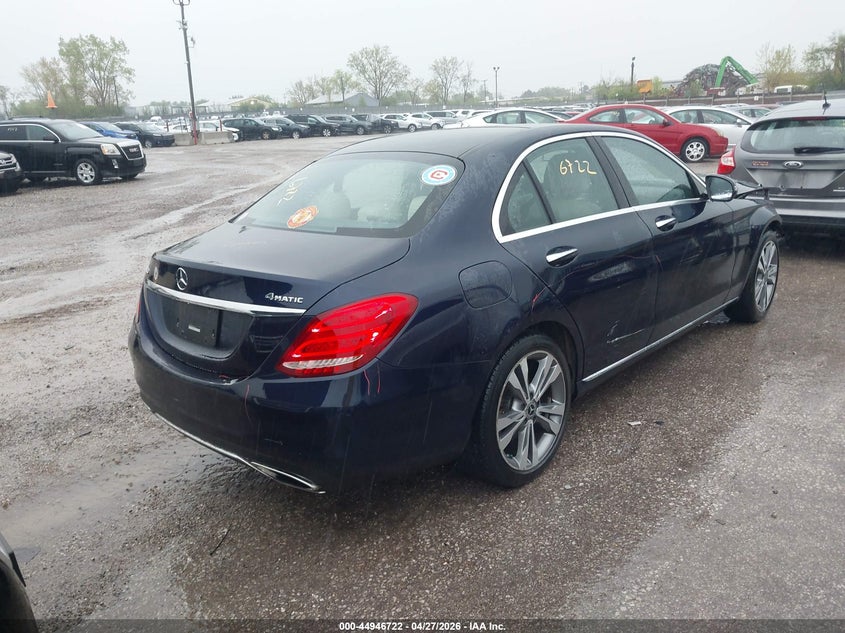 2018 Mercedes-benz C-klasse VIN WDDWF4KB4JR409149 IAAI salvage auction — FRONT END, Salvage Title, sold $3,150 on 2026-07-29 (photo 4)