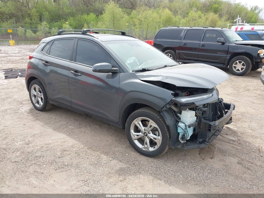 2023 Hyundai Kona VIN KM8K6CAB2PU012562 IAAI salvage auction — HAIL, Salvage (Illinois), sold $25 on 2026-07-29 (photo 1)
