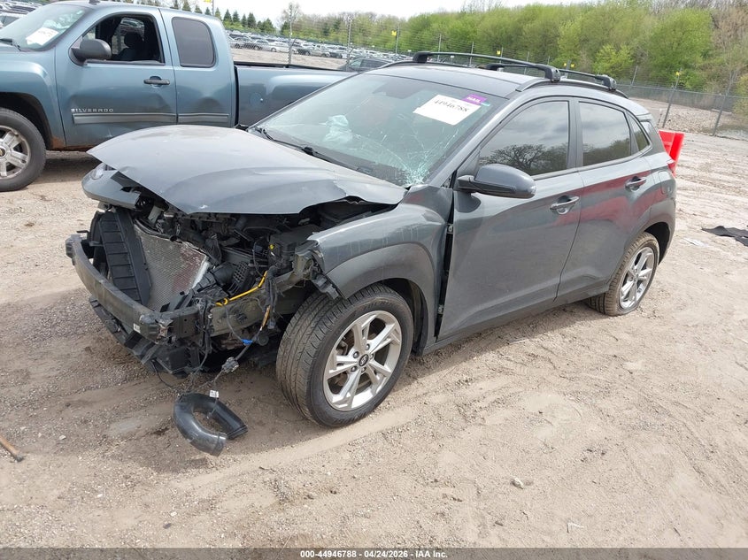 2023 Hyundai Kona VIN KM8K6CAB2PU012562 IAAI salvage auction — HAIL, Salvage (Illinois), sold $25 on 2026-07-29 (photo 2)