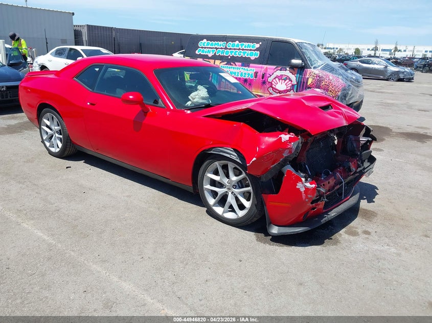 2022 Dodge Challenger VIN 2C3CDZJG6NH214595 IAAI salvage auction — FRONT END, Salvage Title, sold $2,250 on 2026-08-02 (photo 1)