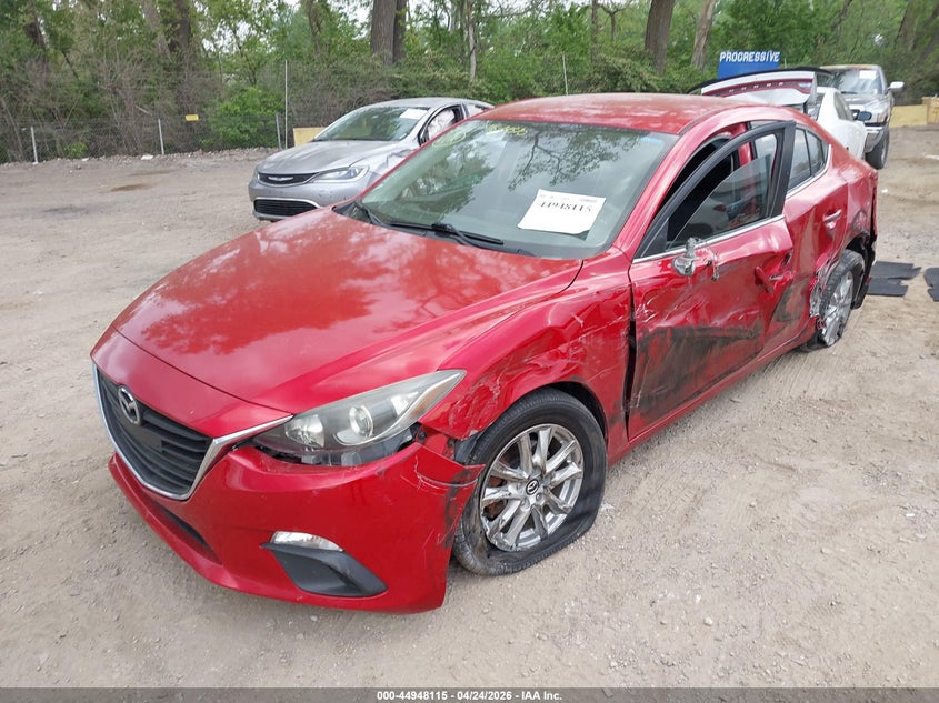 2014 Mazda 3 VIN JM1BM1V70E1123677 IAAI salvage auction — SIDE, Clear (Indiana), sold $1,150 on 2026-07-08 (photo 2)
