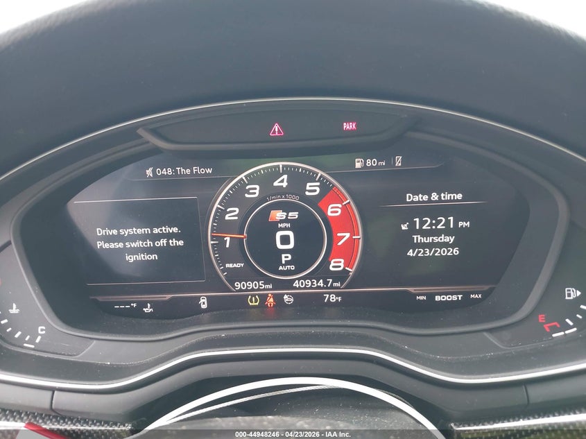 2018 Audi S5 VIN WAUC4CF54JA058014 IAAI salvage auction — FRONT END, Original (Texas), sold $7,850 on 2026-07-29 (photo 7)