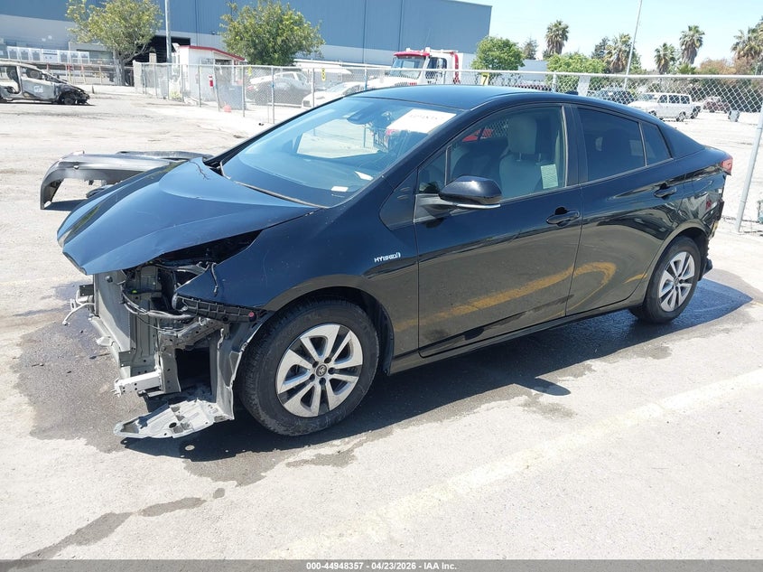 2021 Toyota Prius VIN JTDKAMFU3M3134593 IAAI salvage auction — FRONT & REAR, Wait Title, sold $6,150 on 2026-07-13 (photo 2)