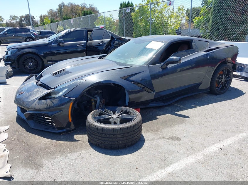 2015 Chevrolet Corvette VIN 1G1YC2D78F5109386 IAAI salvage auction — FRONT & REAR, Salvage (California), sold $9,400 on 2026-07-09 (photo 2)