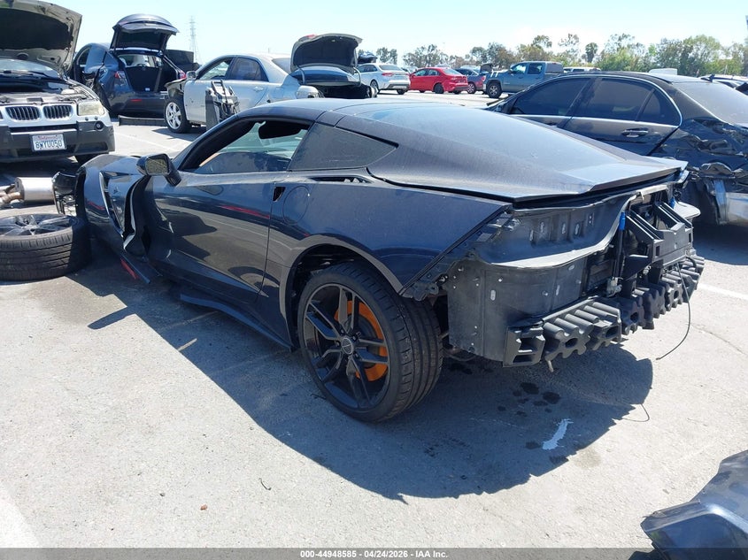 2015 Chevrolet Corvette VIN 1G1YC2D78F5109386 IAAI salvage auction — FRONT & REAR, Salvage (California), sold $9,400 on 2026-07-09 (photo 3)