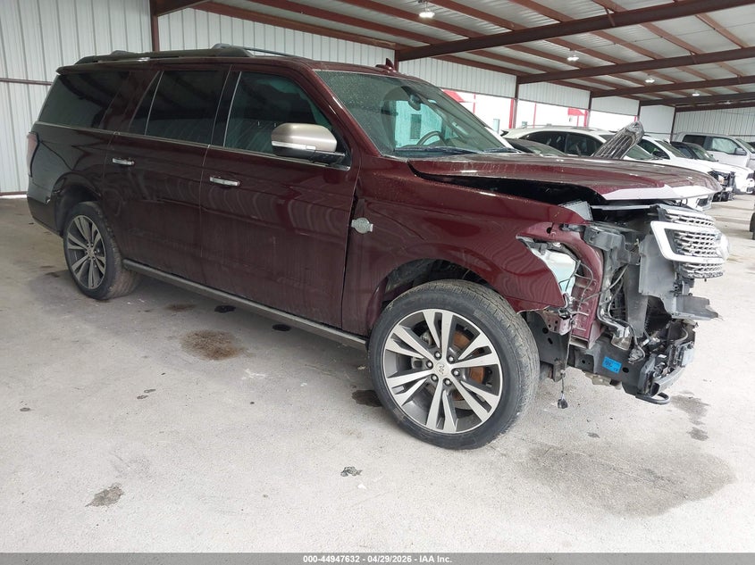 2021 Ford Expedition VIN 1FMJK1PT0MEA40958 IAAI salvage auction — FRONT END, Original (Texas), sold $11,200 on 2026-07-09 (photo 1)