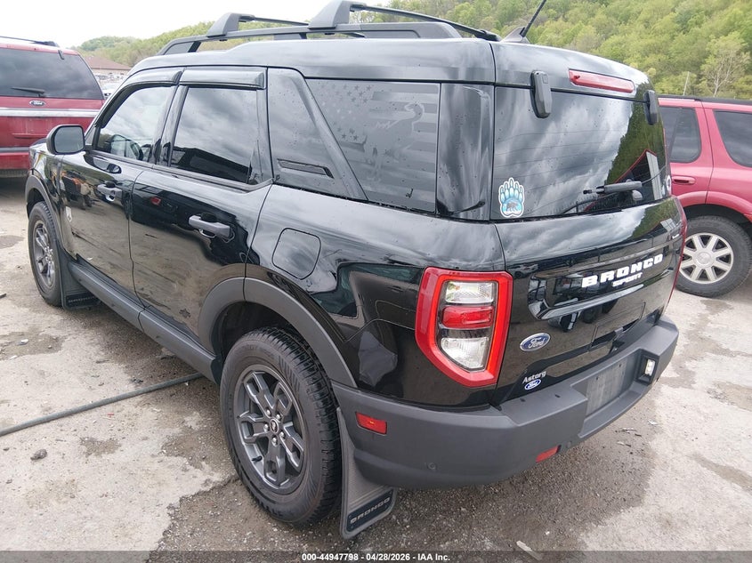 2021 Ford Bronco sport VIN 3FMCR9B69MRB25007 IAAI salvage auction — HAIL, Salvage (West Virginia), sold $8,675 on 2026-07-30 (photo 3)