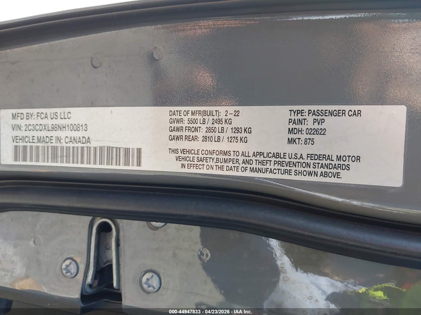 2019 Dodge Charger VIN 2C3CDXL97KH693107 IAAI salvage auction — UNKNOWN, Salvage (California), sold $23,400 on 2026-07-30 (photo 9)