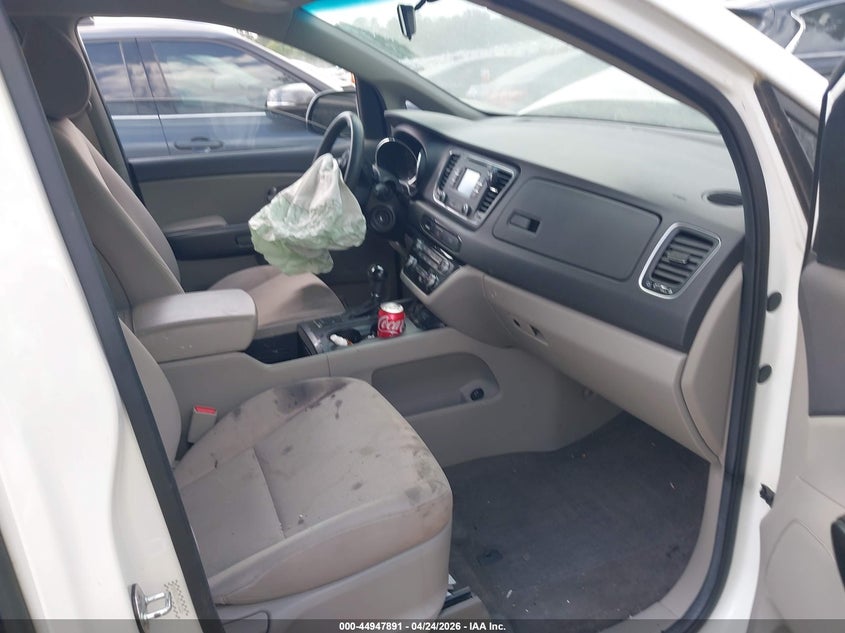 2016 Kia SEDONA VIN KNDMB5C10G6172226 IAAI salvage auction — FRONT END, Salvage Title, sold $875 on 2026-07-07 (photo 5)