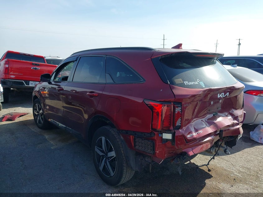 2023 Kia Sorento VIN 5XYRL4LC6PG202471 IAAI salvage auction — REAR END, Original (Texas), sold $9,500 on 2026-07-14 (photo 3)