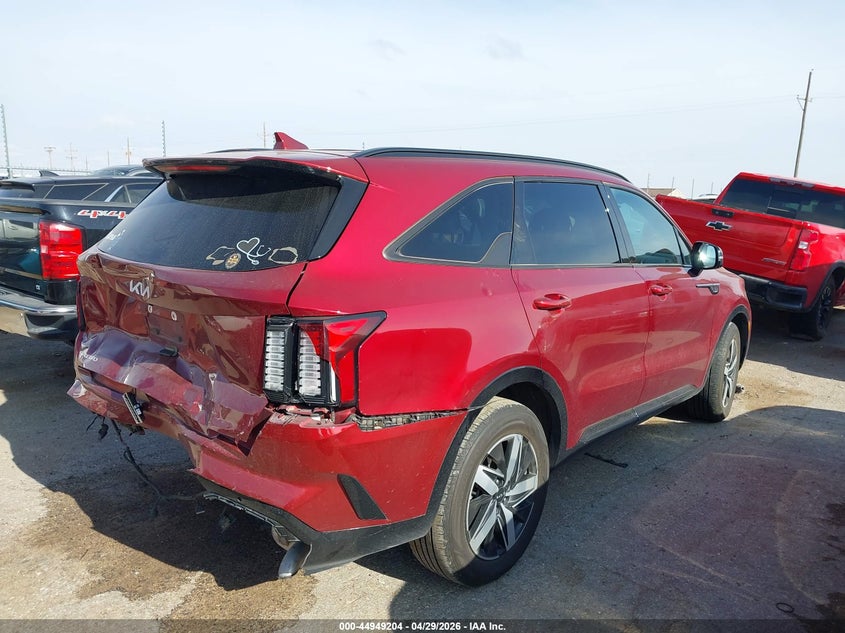 2023 Kia Sorento VIN 5XYRL4LC6PG202471 IAAI salvage auction — REAR END, Original (Texas), sold $9,500 on 2026-07-14 (photo 4)