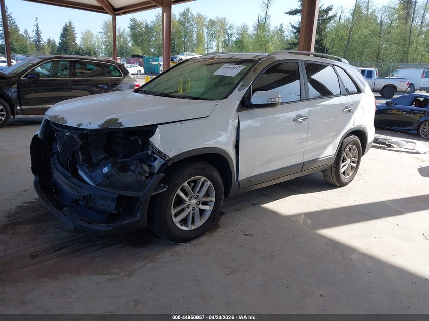 2014 Kia Sorento VIN 5XYKT4A62EG501693 IAAI salvage auction — FRONT END, Salvage Title, sold $550 on 2026-07-22 (photo 2)