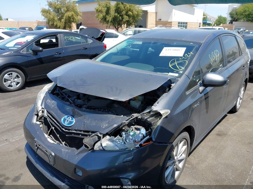 2014 Toyota Prius v VIN JTDZN3EU1EJ004002 IAAI salvage auction — FRONT END, Salvage Title, sold $1,625 on 2026-07-17 (photo 2)