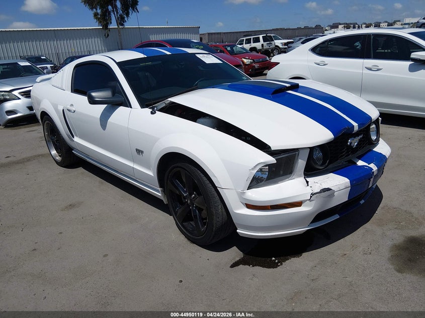2007 Ford Mustang VIN 1ZVFT82H675273795 IAAI salvage auction — FRONT END, Salvage (California), sold $1,850 on 2026-07-11 (photo 1)