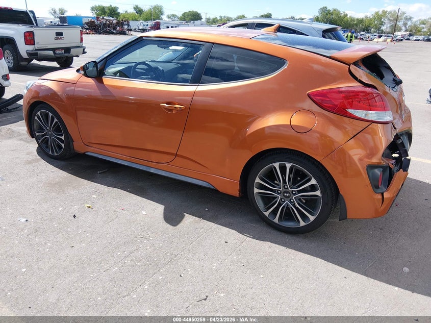 2016 Hyundai Veloster VIN KMHTC6AE8GU248707 IAAI salvage auction — REAR END, Salvage Title, sold $1,200 on 2026-07-30 (photo 3)