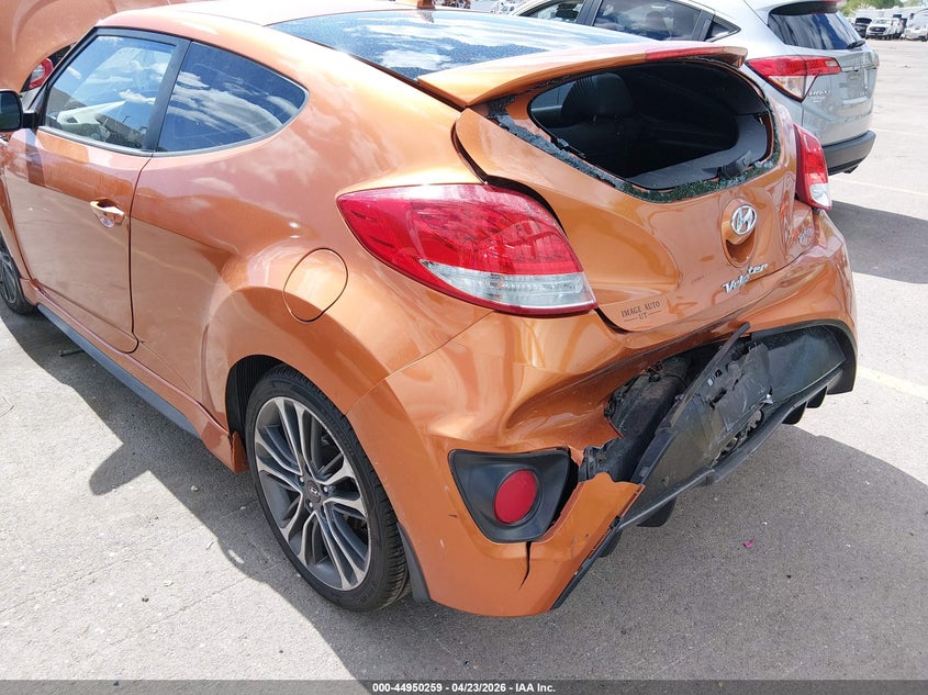 2016 Hyundai Veloster VIN KMHTC6AE8GU248707 IAAI salvage auction — REAR END, Salvage Title, sold $1,200 on 2026-07-30 (photo 6)
