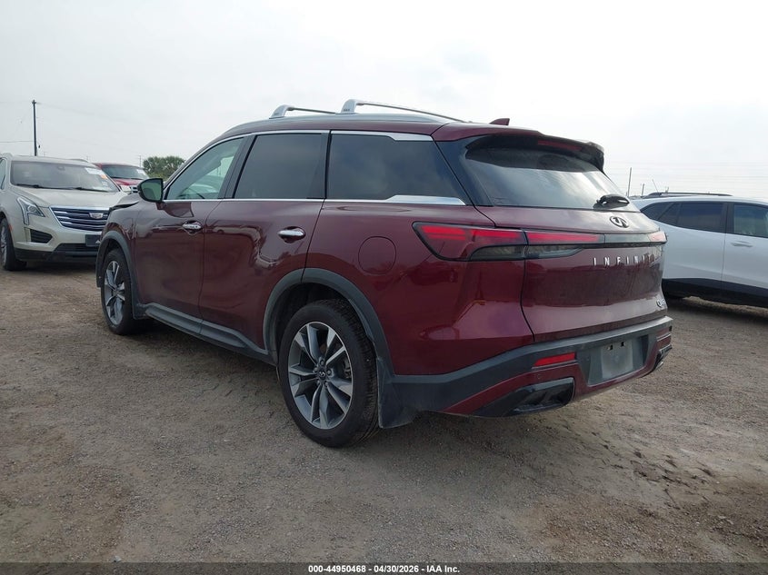 2024 Infiniti Qx60 VIN 5N1DL1FR8RC334854 IAAI salvage auction — FRONT END, Original (Texas), sold $10,700 on 2026-07-14 (photo 3)