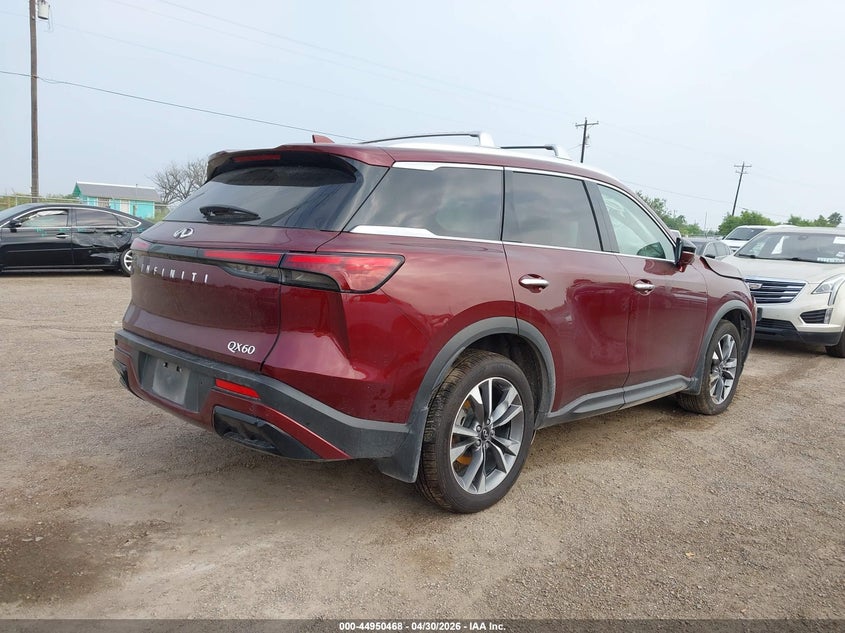 2024 Infiniti Qx60 VIN 5N1DL1FR8RC334854 IAAI salvage auction — FRONT END, Original (Texas), sold $10,700 on 2026-07-14 (photo 4)