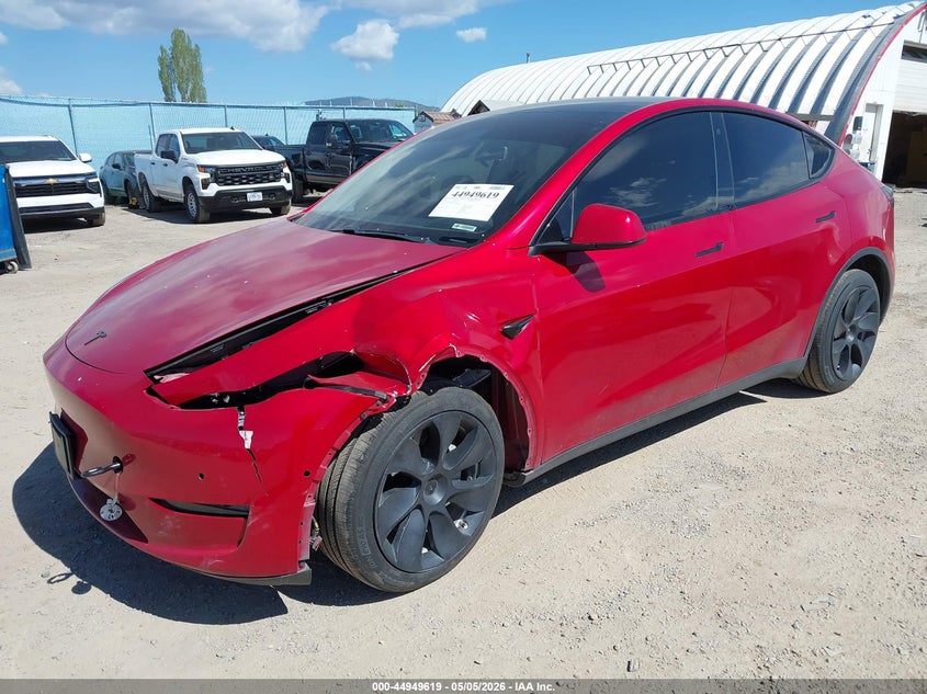2020 Tesla Model y VIN 5YJYGDEE2LF018192 IAAI salvage auction — LEFT FRONT, Salvage (Montana), sold $10,750 on 2026-07-16 (photo 2)