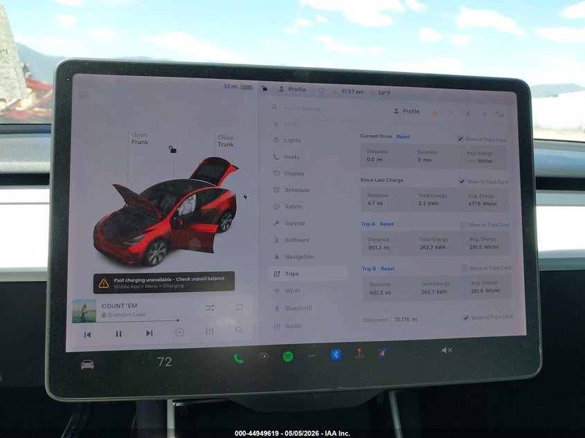 2020 Tesla Model y VIN 5YJYGDEE2LF018192 IAAI salvage auction — LEFT FRONT, Salvage (Montana), sold $10,750 on 2026-07-16 (photo 7)
