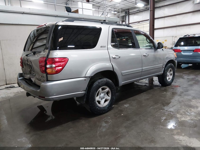 2001 Toyota Sequoia VIN 5TDBT44A11S026759 IAAI salvage auction — FRONT & REAR, Salvage (Idaho), sold $75 on 2026-07-17 (photo 4)