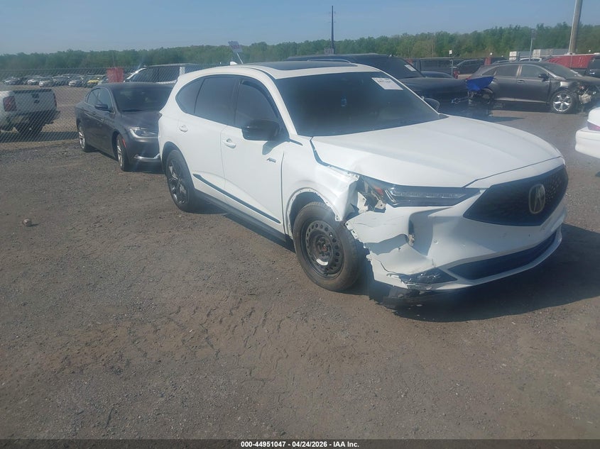 2022 Acura Mdx VIN 5J8YE1H08NL001189 IAAI salvage auction — RIGHT FRONT, Salvage - 75% Or Less (Maryland), sold $9,500 on 2026-07-27 (photo 1)