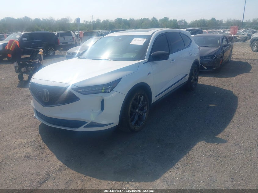 2022 Acura Mdx VIN 5J8YE1H08NL001189 IAAI salvage auction — RIGHT FRONT, Salvage - 75% Or Less (Maryland), sold $9,500 on 2026-07-27 (photo 2)
