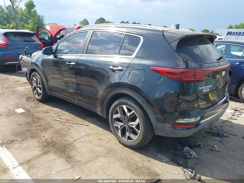 2020 Kia Sportage VIN KNDPN3AC1L7649666 IAAI salvage auction — REAR END, Salvage (North Carolina), sold $2,150 on 2026-07-16 (photo 3)