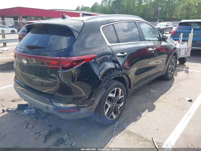 2020 Kia Sportage VIN KNDPN3AC1L7649666 IAAI salvage auction — REAR END, Salvage (North Carolina), sold $2,150 on 2026-07-16 (photo 4)