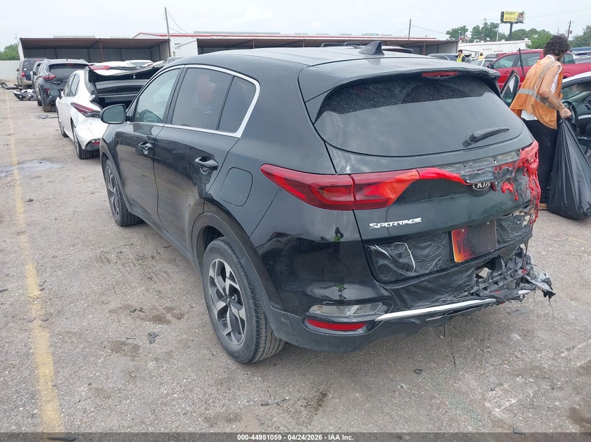 2021 Kia Sportage VIN KNDPM3AC2M7917144 IAAI salvage auction — EXTERIOR BURN, Original (Texas), sold $2,850 on 2026-07-15 (photo 3)