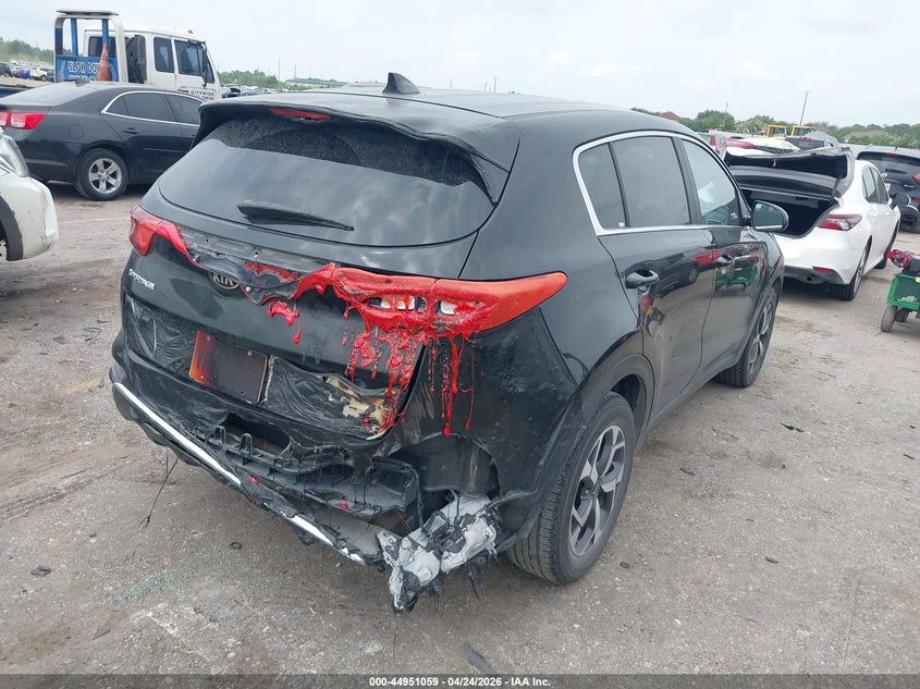 2021 Kia Sportage VIN KNDPM3AC2M7917144 IAAI salvage auction — EXTERIOR BURN, Original (Texas), sold $2,850 on 2026-07-15 (photo 4)