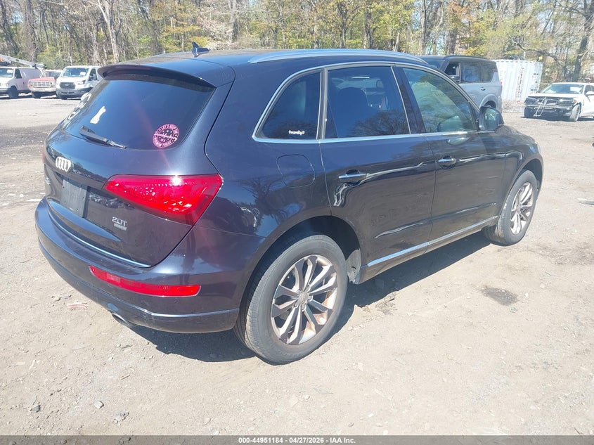 2015 Audi Q5 VIN WA1LFAFPXFA145274 IAAI salvage auction — LEFT REAR, Mv-907A (New York), sold $25 on 2026-07-28 (photo 4)