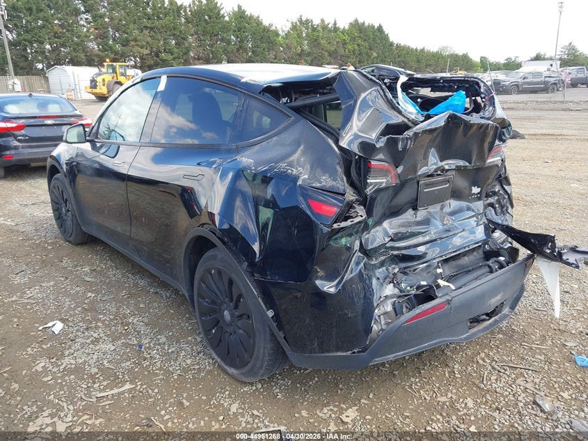 2023 Tesla Model y VIN 7SAYGDEE8PF834963 IAAI salvage auction — FRONT & REAR, Salvage (Virginia), sold $1,150 on 2026-07-27 (photo 3)