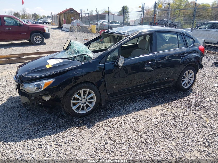 2012 Subaru Impreza VIN JF1GPAC69CH245438 IAAI salvage auction — ROLLOVER, Salvage Title, sold $425 on 2026-07-22 (photo 2)