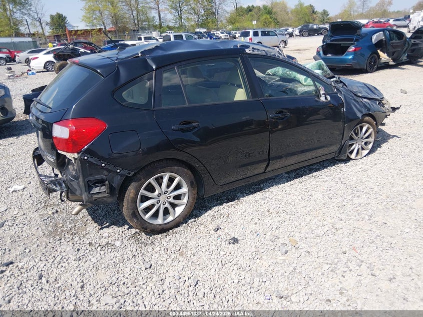 2012 Subaru Impreza VIN JF1GPAC69CH245438 IAAI salvage auction — ROLLOVER, Salvage Title, sold $425 on 2026-07-22 (photo 4)