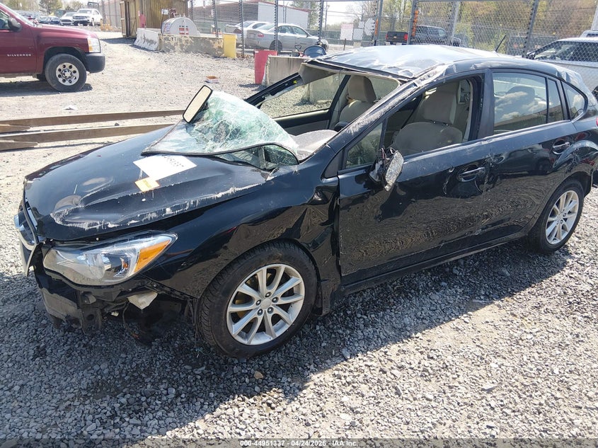2012 Subaru Impreza VIN JF1GPAC69CH245438 IAAI salvage auction — ROLLOVER, Salvage Title, sold $425 on 2026-07-22 (photo 6)