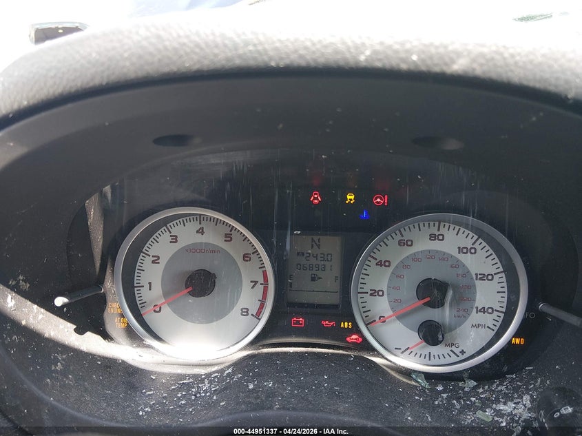 2012 Subaru Impreza VIN JF1GPAC69CH245438 IAAI salvage auction — ROLLOVER, Salvage Title, sold $425 on 2026-07-22 (photo 7)