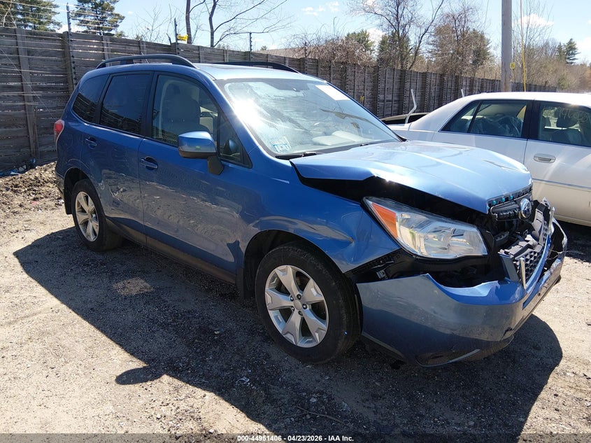2015 Subaru Forester VIN JF2SJADC2FH513066 IAAI salvage auction — FRONT END, Salvage (Massachusetts), sold $800 on 2026-07-31 (photo 1)
