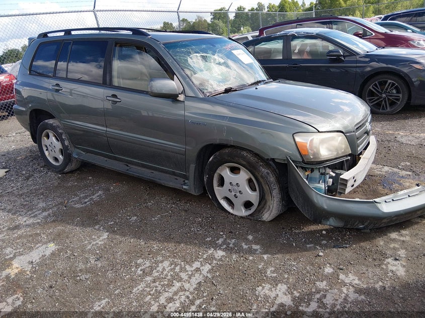 2006 Toyota Highlander VIN JTEEP21A960143246 IAAI salvage auction — LEFT FRONT, Salvage (Kentucky), sold $650 on 2026-07-13 (photo 1)
