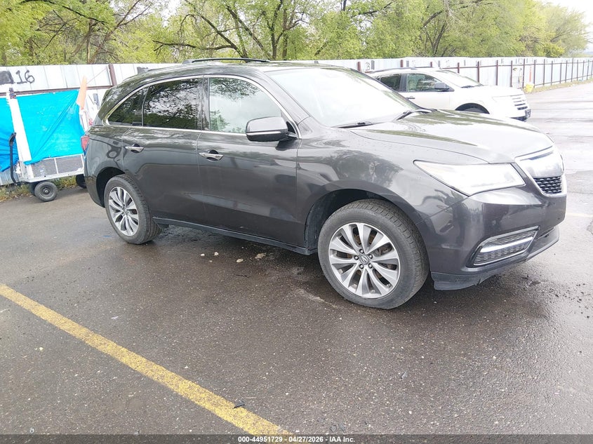 2015 Acura Mdx VIN 5FRYD4H46FB004181 IAAI salvage auction — LEFT SIDE, Salvage (Idaho), sold $2,150 on 2026-07-23 (photo 1)